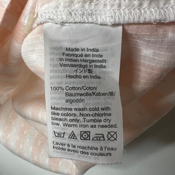 J. Crew Point Sur Pink & Cream Striped Swiss Dot Top Small - Picture 4 of 6